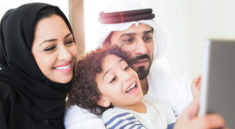 عائلة سعيدة في رمضان