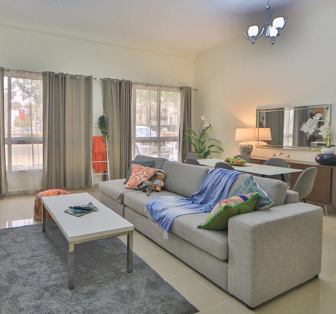 modern living room decor at al khail gate