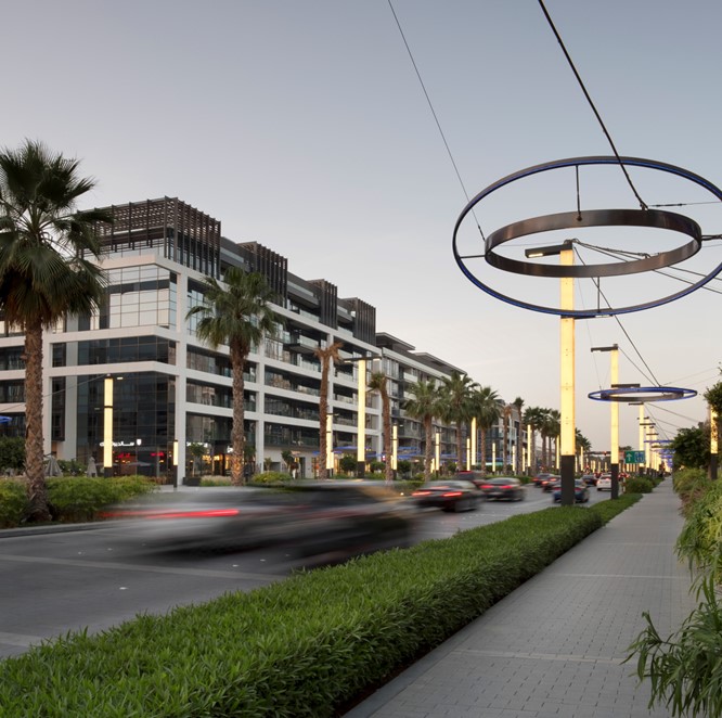 contemporary building at city walk